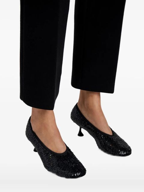Proenza Schouler Tee sequinned pumps - Black - zdjęcie produktu nr 2