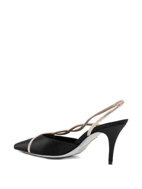 René Caovilla 80mm Braid pumps - Black