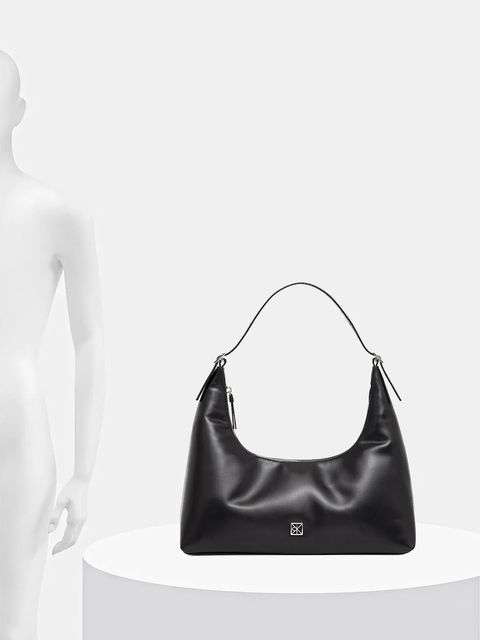 Calvin Klein torebka skórzana kolor czarny LV04F3262G