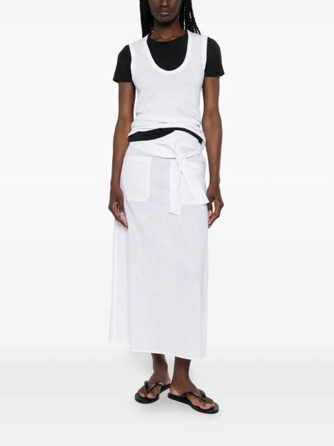 TOTEME belted patch-pocket skirt - White - zdjęcie produktu nr 2