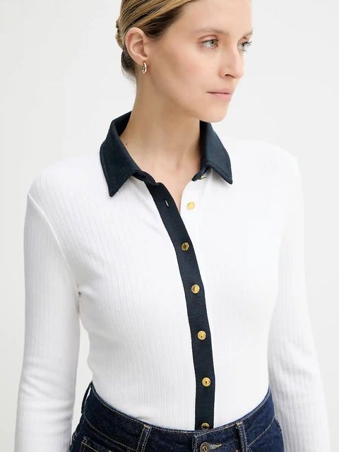 Rag & Bone longsleeve kolor biały RE0C25FP3LW