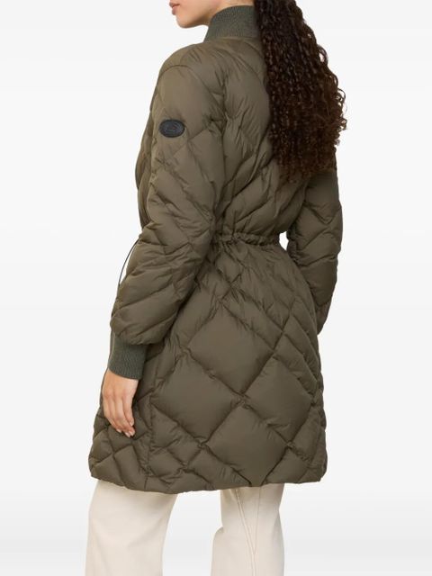 Burberry Danesbury check-stitch puffer coat - Green