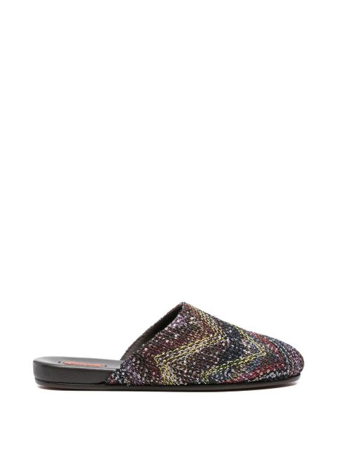Missoni sequin-embellished flat mules - Blue - zdjęcie produktu nr 1