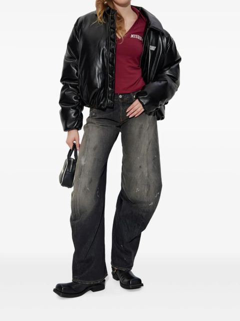 MISBHV V-neck logo top - Red