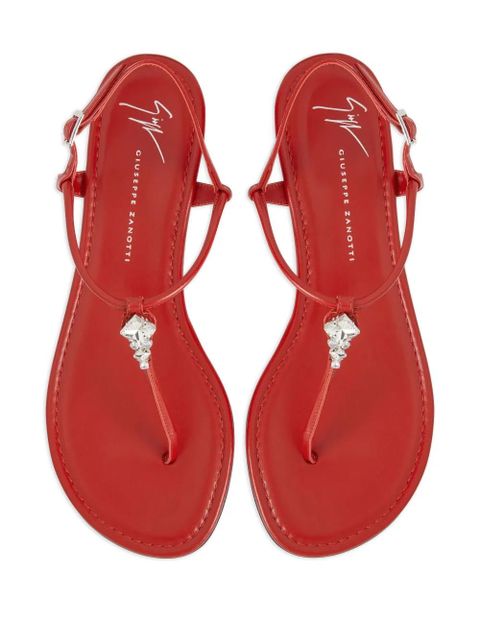 Giuseppe Zanotti Anyelle leather sandals - Red - zdjęcie produktu nr 2