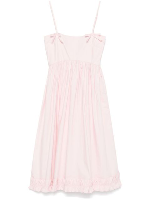 GANNI poplin strap midi dress - Pink - zdjęcie produktu nr 1
