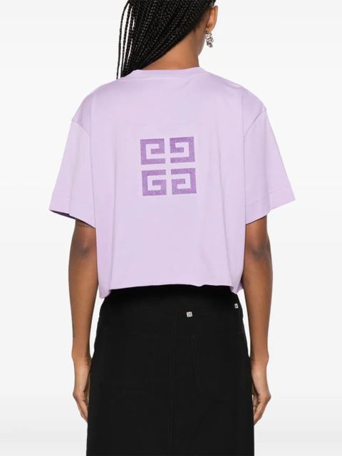 Givenchy 4G flocked cotton T-shirt - Purple