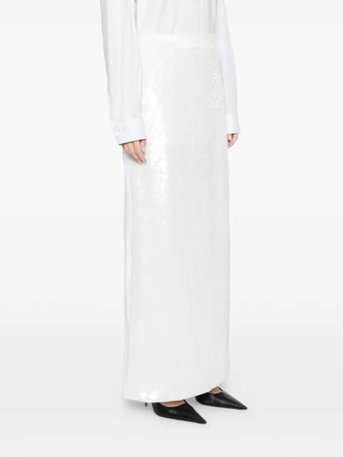 Moschino sequin maxi skirt - White