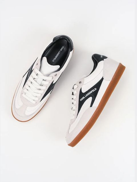 Karl Lagerfeld sneakersy skórzane KANDIDATE damskie kolor biały KL63855