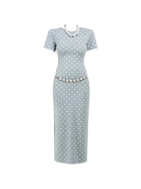Rowen Rose polka-dot midi dress - Grey - zdjęcie produktu nr 1