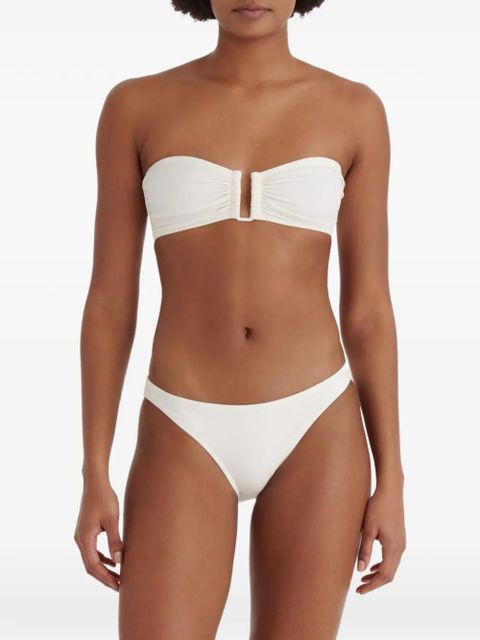 ERES Show ruched-detail bikini top - White