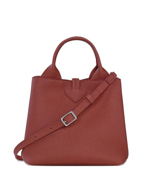 Longchamp small Le Roseau leather tote bag - Red - zdjęcie produktu nr 2