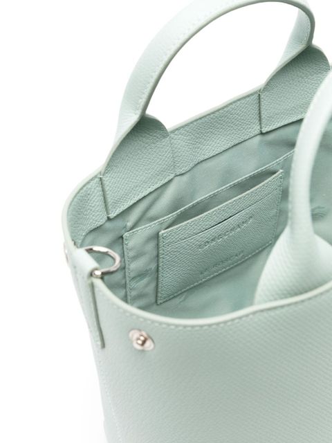 Longchamp small Le Roseau leather tote bag - Green