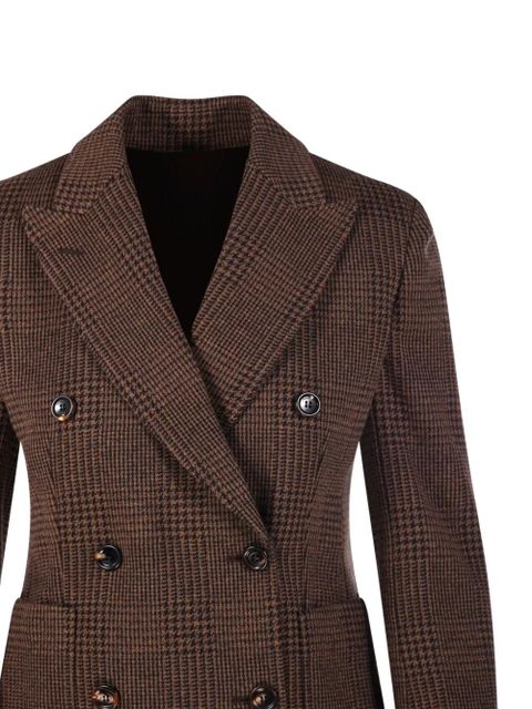 Max Mara check double-breasted blazer - Brown