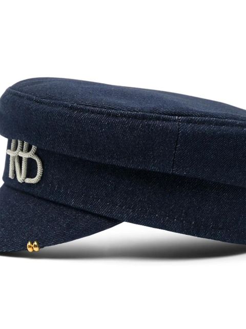 Ruslan Baginskiy piercing-detailed baker boy cap - Blue - zdjęcie produktu nr 2