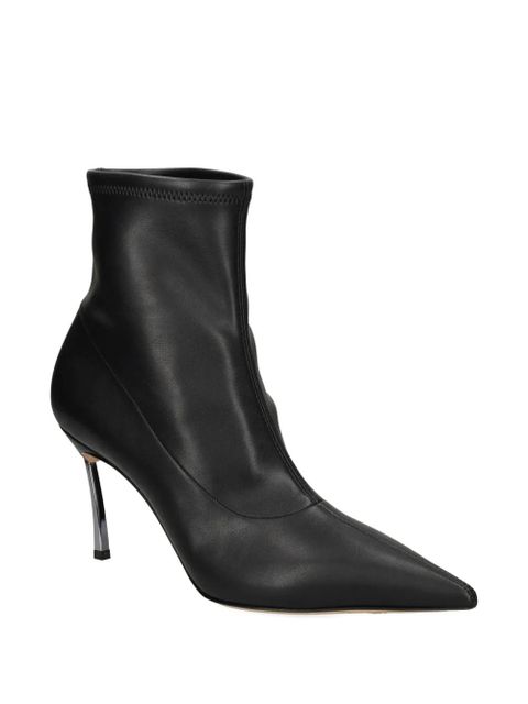 Casadei 80mm pointed-toe boots - Black