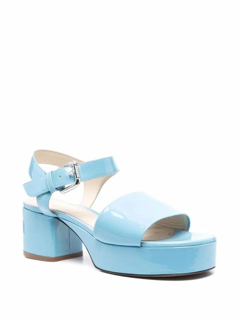 Marni patent-leather block-heel sandals - Blue - zdjęcie produktu nr 2