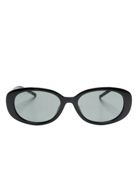 Gucci Eyewear G-motif oval-frame sunglasses - Black - zdjęcie produktu nr 1