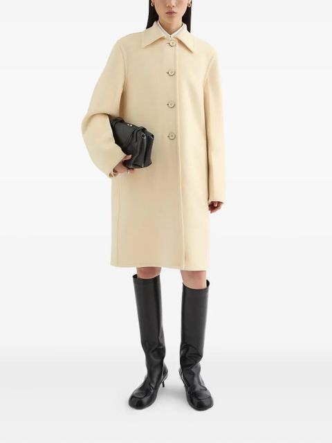 Jil Sander wool coat - White