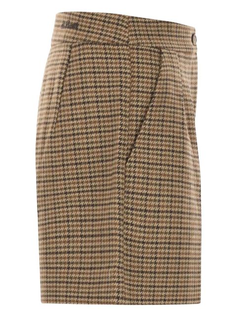 MC2 Saint Barth AYA Pied De Poule houndstooth-pattern shorts - Neutrals