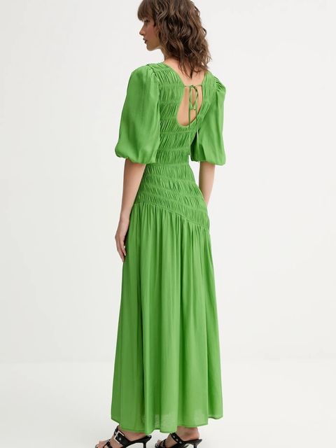 Never Fully Dressed sukienka Nara kolor zielony maxi rozkloszowana NFDDR2808 - zdjęcie produktu nr 2