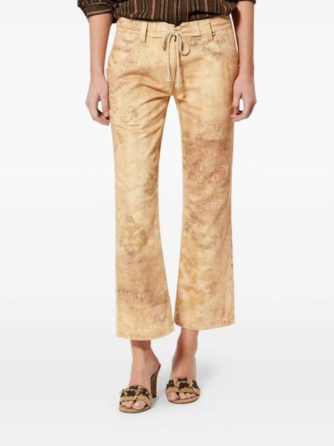 ISABEL MARANT Camila abstract-pattern trousers - Neutrals