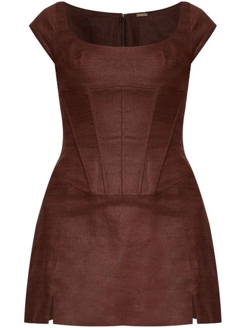 Cult Gaia Mickie mini dress - Brown - zdjęcie produktu nr 1