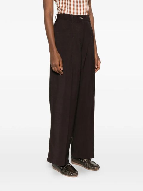 SANDRO high-waisted palazzo pants - Brown