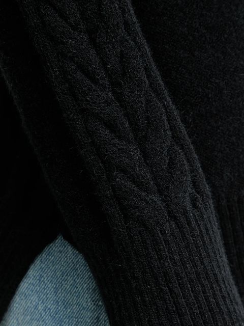 Answear.LAB sweter z kaszmirem damski kolor czarny z półgolfem