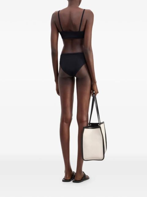 LouLou de Saison Olga zipped square-neck bikini top - Black