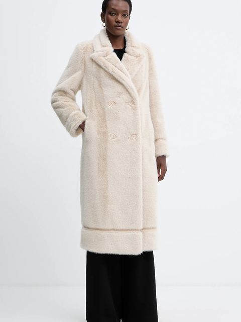 Twinset płaszcz kolor beżowy 252TT2152