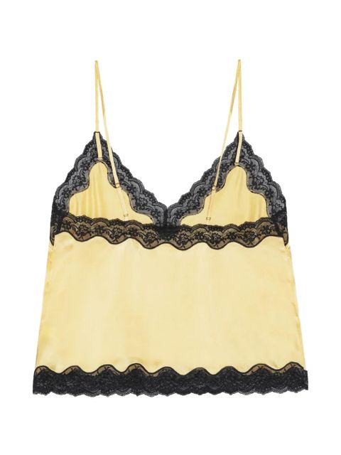 ROTATE BIRGER CHRISTENSEN x Love Stories lace V-neck top - Yellow
