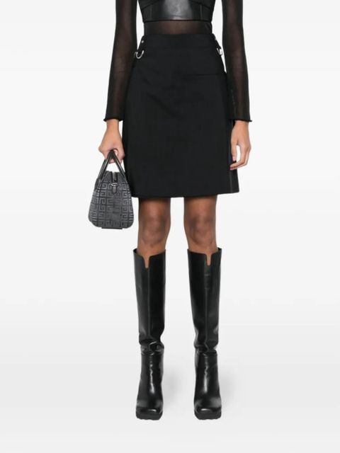 Givenchy D-ring-detail pleated mini skirt - Black - zdjęcie produktu nr 1