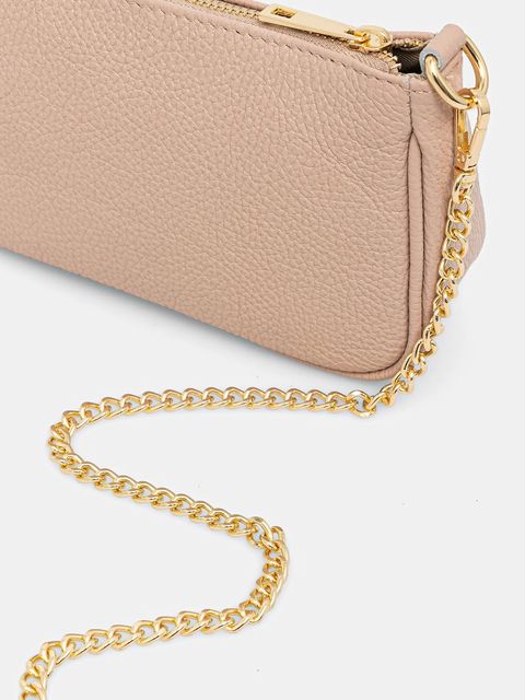 Answear.LAB torebka skórzana kolor beżowy