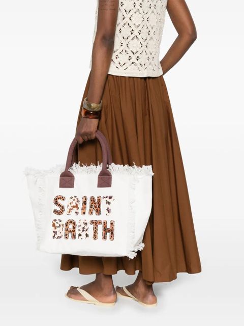 MC2 Saint Barth Vanity fringed tote bag - White - zdjęcie produktu nr 2