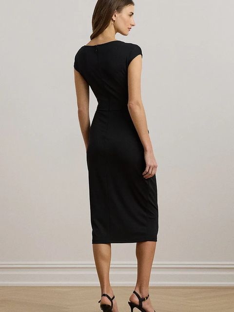 Lauren Ralph Lauren sukienka kolor czarny midi dopasowana 200973601 - zdjęcie produktu nr 2