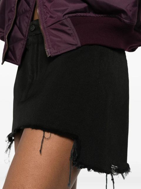 Balenciaga frayed mini skirt - Black