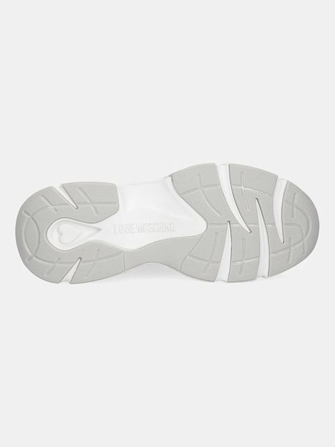 Love Moschino sneakersy skórzane damskie kolor biały JA15246G1NIA0100