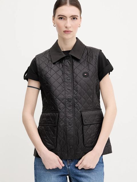 Tommy Hilfiger bezrękawnik damski kolor czarny przejściowy WW0WW45638 - zdjęcie produktu nr 1