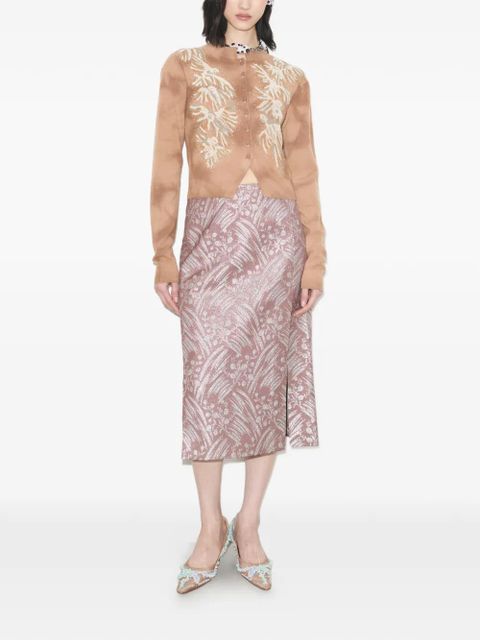 Tory Burch silk jacquard skirt - Pink - zdjęcie produktu nr 2