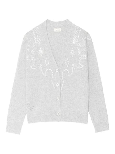 Zadig&Voltaire strass Mirkaz cardigan - Grey - zdjęcie produktu nr 1