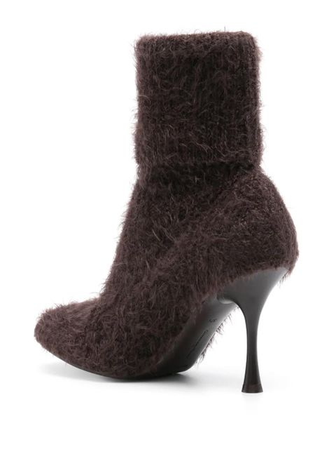Gianvito Rossi 85mm knitted ankle boots - Brown