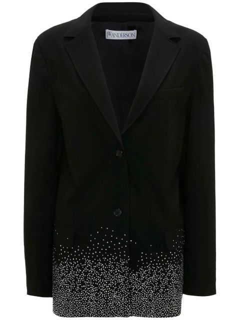 JW Anderson crystal-embellished single-breasted blazer - Black - zdjęcie produktu nr 1