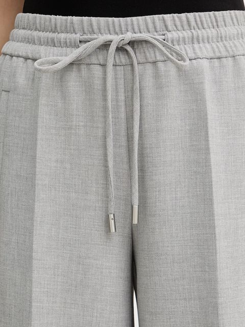 BOSS spodnie damskie kolor szary szerokie high waist 50559362