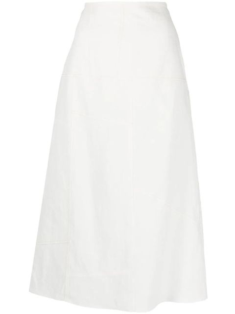 Jil Sander flared panelled midi skirt - White - zdjęcie produktu nr 1