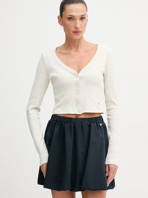 Calvin Klein Jeans kardigan damski bawełniany z elastanem - zdjęcie produktu nr 2