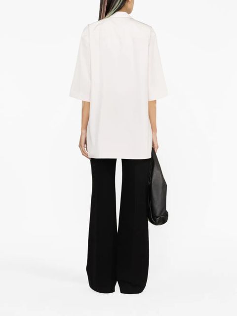 FENDI logo-print cotton shirt - Pink