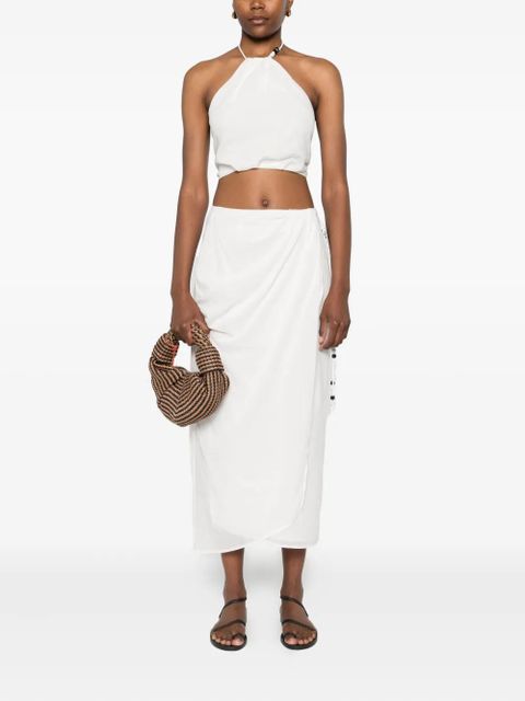 SIR. Azura halter-neck tie top - White - zdjęcie produktu nr 2