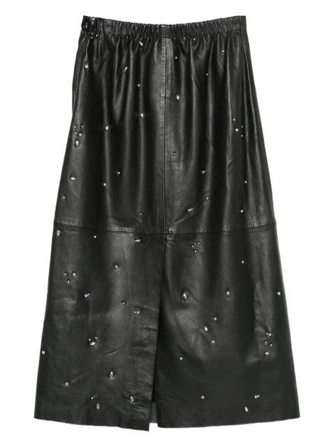 Alysi embellished leather skirt - Black - zdjęcie produktu nr 2