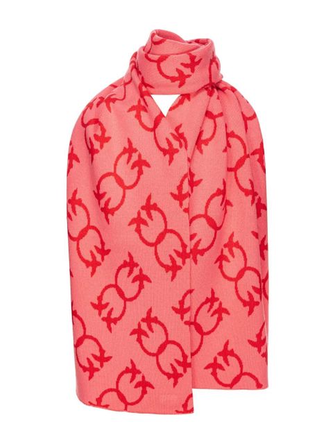 PINKO Love Birds-jacquard scarf